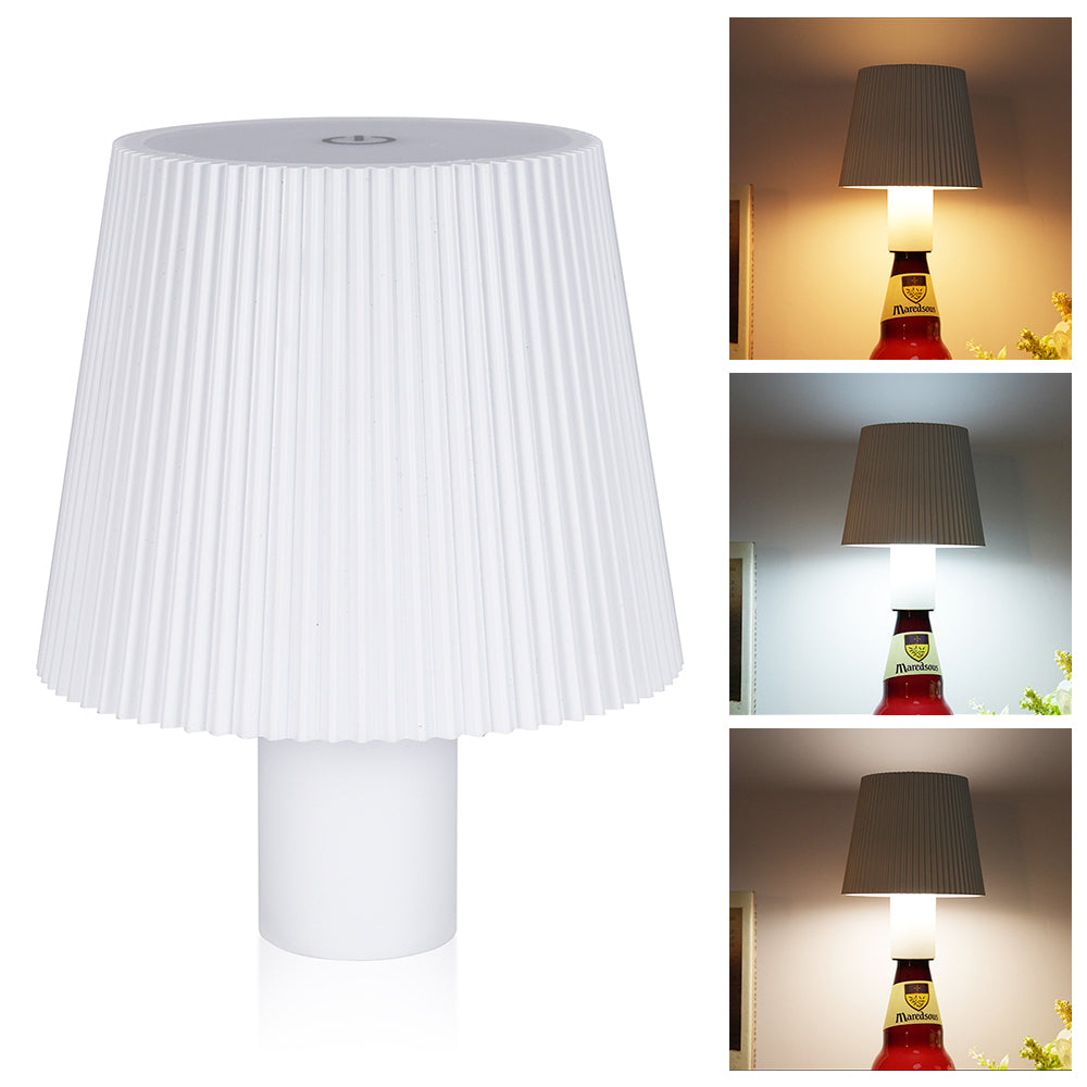 ML-G02 4000mAh Battery Pleated Wine Bottle Light Changing Color LED Night Lamp ML-G02 4000mAh Battery Pleated Wine Bottle Light Changing Color LED Night Lamp